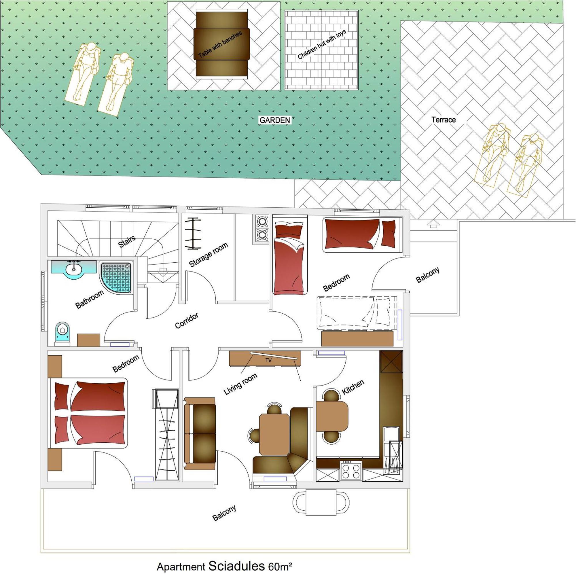 Apartment Sciadules โอติเซ ภายนอก รูปภาพ